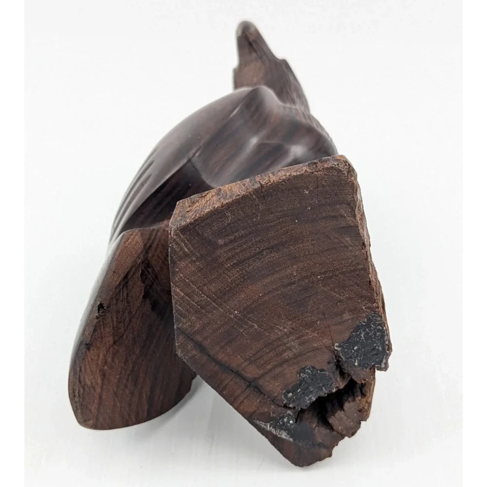 Vintage Hand Carved Ironwood Eagle Sculpture 6” Bird of Prey Falcon - Picture 7 of 8